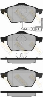 BRAKE ENGINEERING pa1305 -  Комплект тормозных колодок, дисковый тормоз